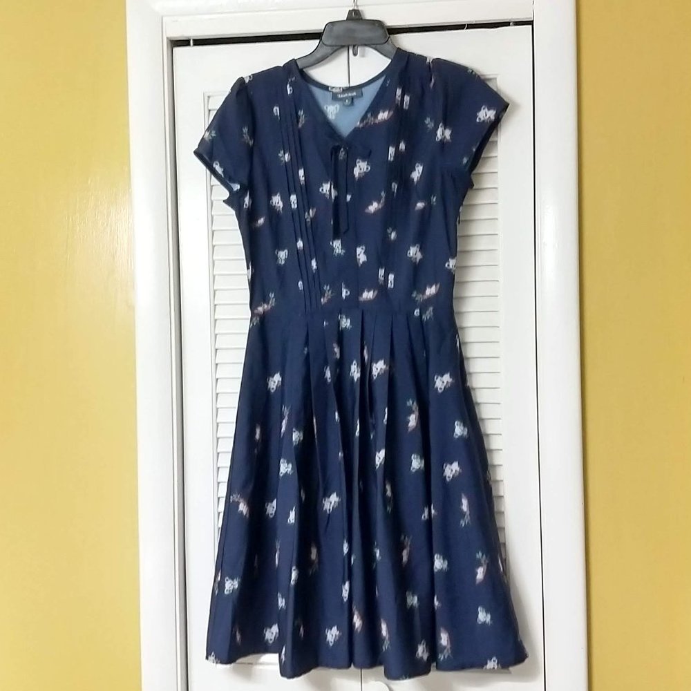 ModCloth Navy fit and flair Koala Bear dress, size 6